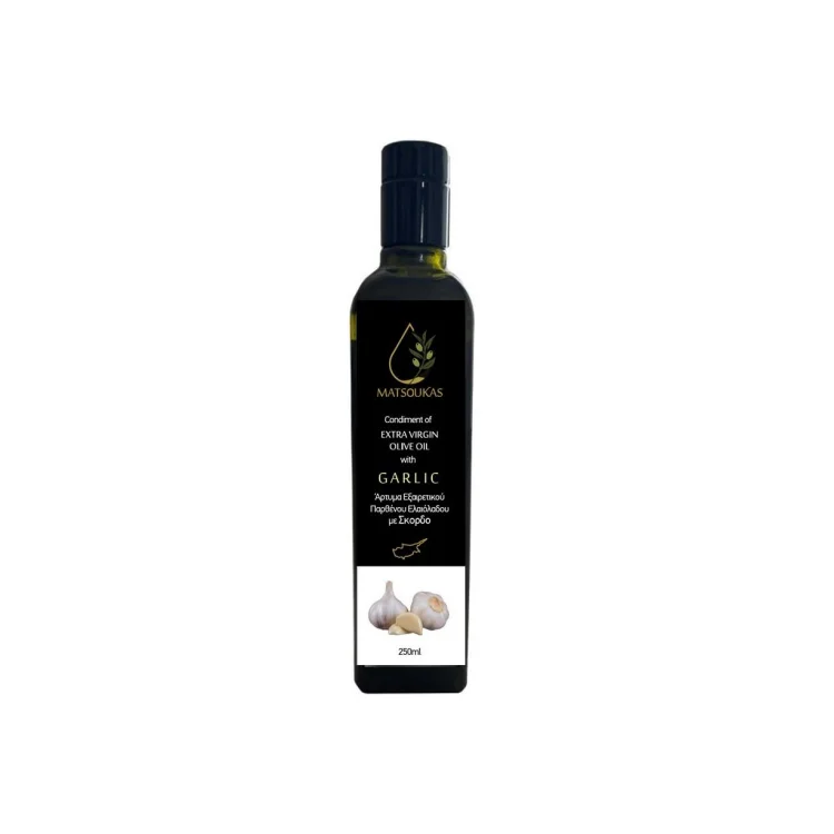 Garlic Flavored Condiment with Extra Virgin Olive Oil 250ml by Panikos Matsoukas